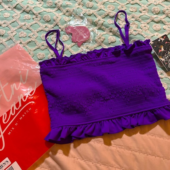 KORTNI JEANE Bandeau Swim Top “Vibrant Purple” - Sz S - NWT - Picture 1 of 8